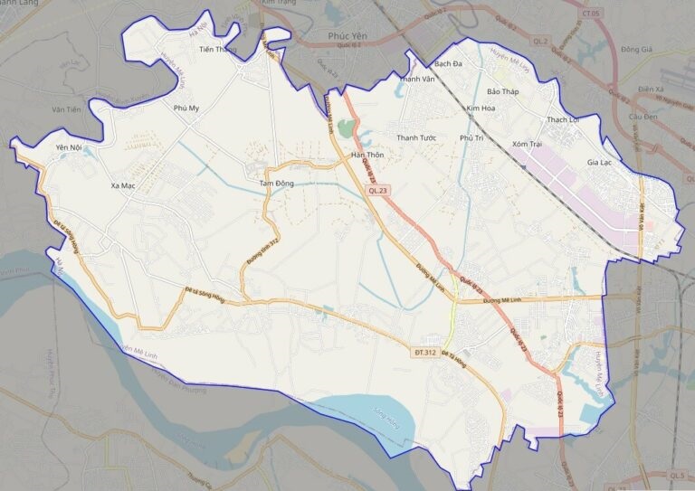 Bản đồ giao thông Huyện Mê Linh