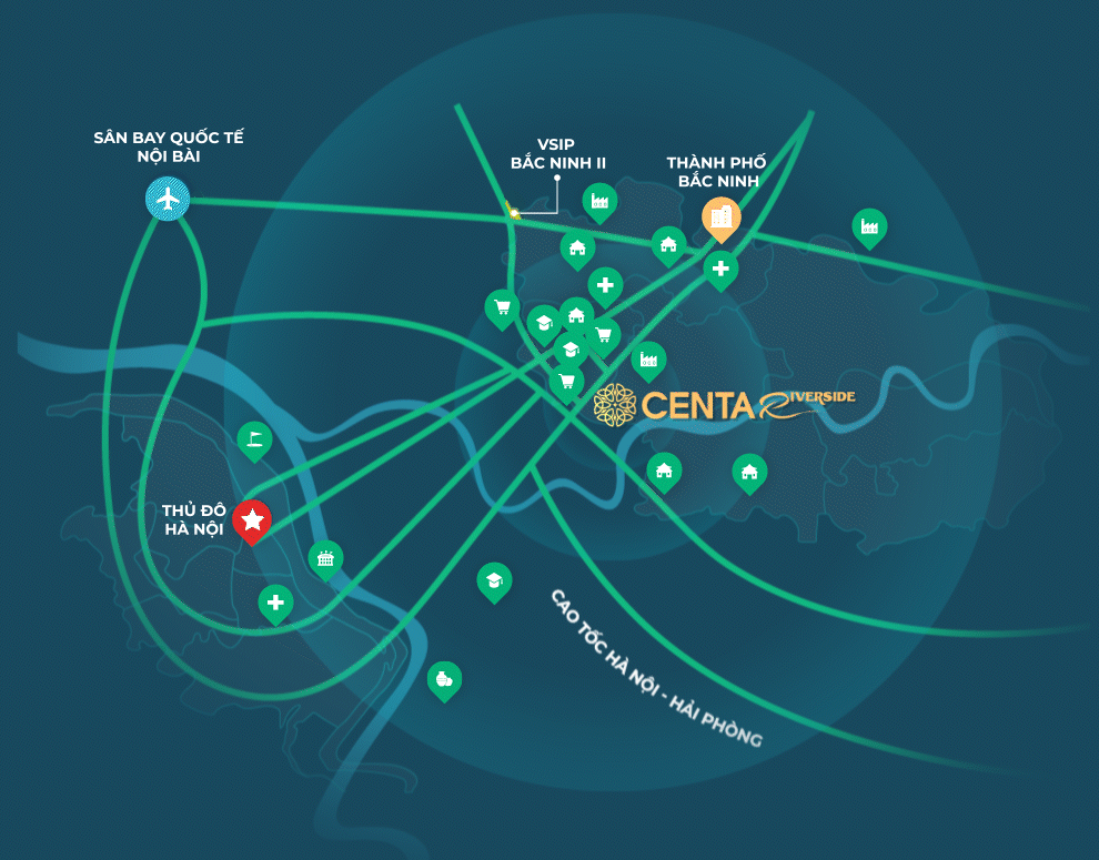 VỊ TRÍ CENTA RIVERSIDE BẮC NINH