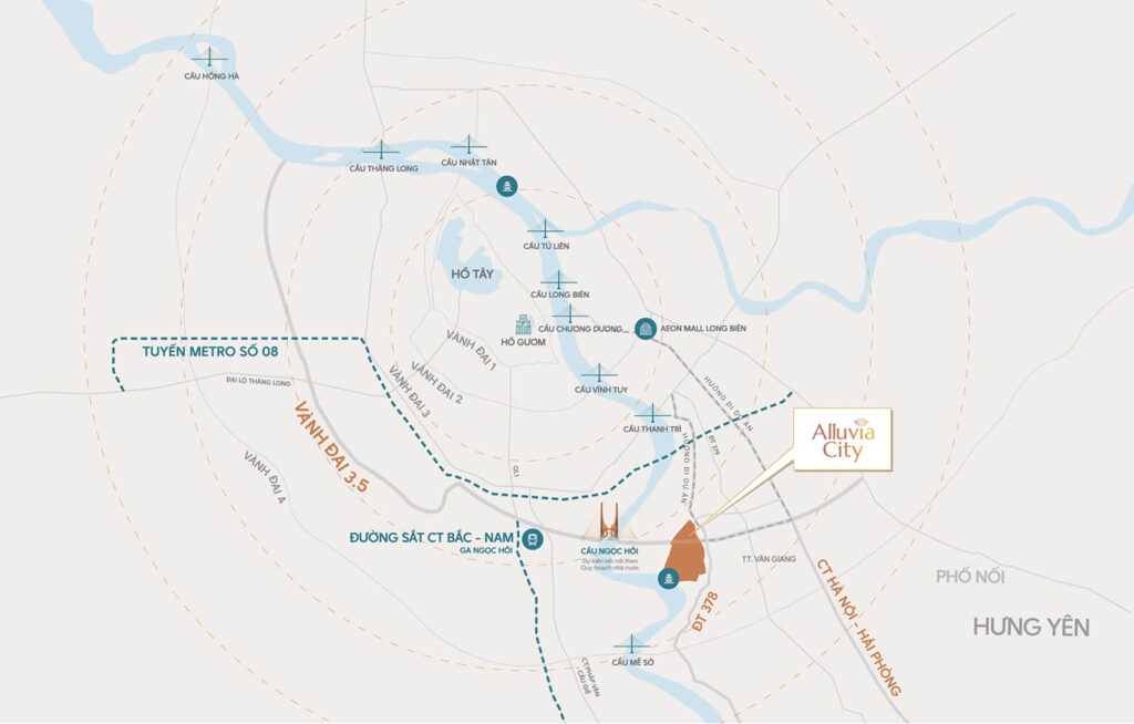 Vị trí dự án Alluvia City Văn Giang Hưng Yên