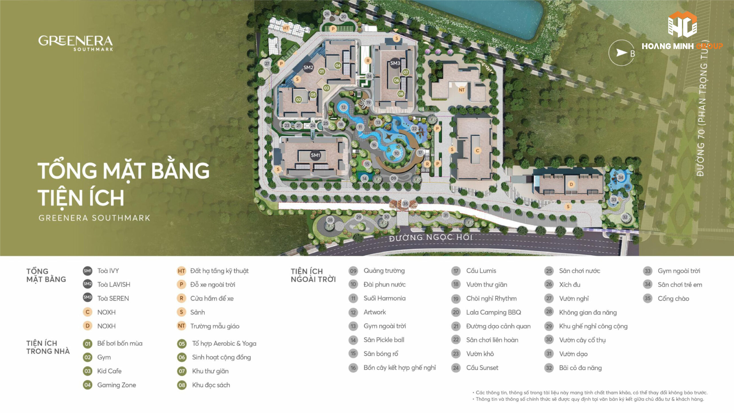 Mặt bằng căn hộ Greenera Southmark Ngọc Hồi đa dạng diện tích và công năng