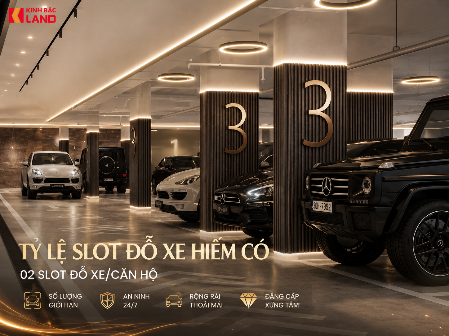 Bãi đỗ xe thông minh 3 tầng hầm tại Tân Hoàng Minh Việt Hưng Long Biên D'Diamant Bleu với tỷ lệ slot đỗ xe hiếm có
